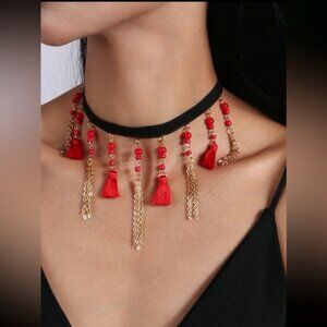 ❤️ Awesome Beaded Chain Tassels Checker ⛓️